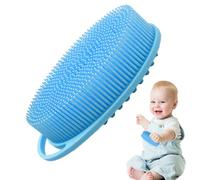 Spazzola da doccia in silicone - Scrubber per bambini, esfoliante per il viso, strumento per il lavaggio del cuoio capelluto, schiuma di sapone, spazzola portatile per il corpo per donne con pelle