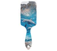 Spazzola da massaggio 3D Dolphin Ocean per la crescita dei capelli, progettata per capelli bagnati e asciutti per capelli sottili, per donne, uomini e bambini, con manico ergonomico