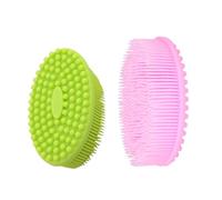 Spazzola da Massaggio in Silicone Rosa per Bagno, 2 Pezzi | Training Tattile per Bebè, Effetto Massaggio, Pratica da Portare Sé, Contatto Delicato sulla Pelle