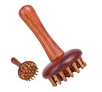 Spazzola da Massaggio Manico ergonomico in legno portatile con ventotto