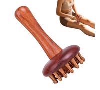 Spazzola da Massaggio Manico ergonomico in legno portatile con ventotto
