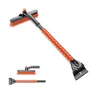 Spazzola da neve e raschietto per ghiaccio per auto, raschietto resistente, spazzola da neve estensibile con sbrinatore per ghiaccio | impugnatura ergonomica per rullante, accessorio per la pulizia