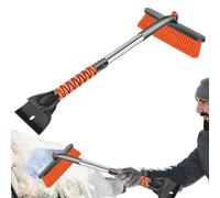 Spazzola da neve e raschietto per ghiaccio per auto, raschietto resistente, spazzola da neve estensibile con sbrinatore per ghiaccio | impugnatura ergonomica per rullante, accessorio per la pulizia