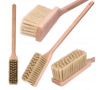 ToolSpace Spazzola in Legno per Sabbia - Scopino 58 cm per Carbone Camino e Brace - con Manico Lungo per Barbecue Polverelegno Cenere Giardinaggio e Pulizia Spazzatura - Scopa Piccola per Auto