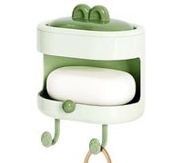 Spazzola da shampoo da 2 in 1, scrubber per il corpo esfoliante, lOOFAH del supporto sapone, pulizia profonda, setole morbide, rosa/verde, per uso quotidiano