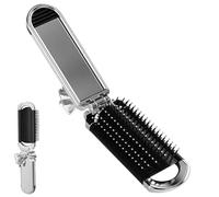 Spazzola da viaggio per donna - Nylon ABS/PTR 8.07x1.57x0.98 pollici | Spazzola da massaggio per capelli pieghevole, pettine districante con specchio, per capelli tascabili | Portafoglio gi