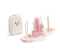 Spazzola detergente per la pulizia di bottiglie d'acqua Bottiglia di latte portatile con stendibiancheria da viaggio Bottiglia per bambini Strumenti per neonati