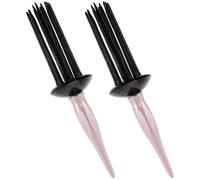 Spazzola di curling da 2 pezzi, spazzola per asciugacapelli per capelli ricci di capelli di arricciatura bacchetta arrotondata pettine rotonda per donne gilrs