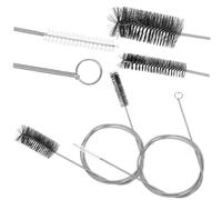 Spazzola di Pulizia Flessibile per Tubi di Scarico 2 Pezzi Nero | Acciaio Inossidabile e Nailon, Set per Acqua e Tubazioni Curve, Spazzole per Pulizia con Setole Morbide