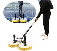 Spazzola di pulizia per pannelli solari, doppia testa, automatica, con batteria, per il lavaggio di tetti e esterni