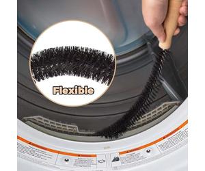 Spazzola di pulizia per radiatori con setole rinforzate e raggio di curvatura regolabile per navigare tra le alette di riscaldamento in modo sicuro