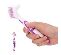 Spazzola di Pulizia Protesi, 2 Pezzi Set di Pennelli per la Pulizia Set di Detergenti per Protesi per la Cura della Dentiera Spazzolino per Dentiera Duro Spazzolino da Denti