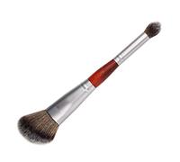 Spazzola di trucco Multi-Funzione Doppia Testa di Trucco Pennello di Legno Rosso Blush Pennello Strumenti di Bellezza