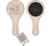 Spazzola districante in legno con disegno inciso di Simba su manico arrotondato | Spazzola Disney Classics per tutti i tipi di capelli per bambini
