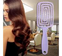 Spazzola districante magica per capelli bagnati e asciutti, ultra districante, per uomini e donne, ad asciugatura rapida (viola, 23 x 7,5 cm)