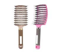 Spazzola districante magica per capelli bagnati o asciutti, per massaggi ultra districanti per uomini, donne e bambini (oro + rosa)