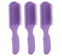 Spazzola districante per capelli a denti larghi e cavi 3 pezzi per donne e bambini - - Statica delicata sui capelli bagnati e asciutti adatta ai viaggi