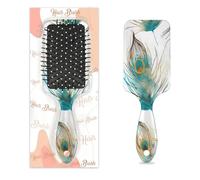 Spazzola districante per capelli bagnati e asciutti, belle piume di pavone, design artistico colorato, pettini a cuscino d'aria, per donne, uomini, ragazzi, ragazze, bambini, spazzola massaggiante per