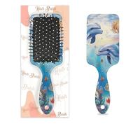 Spazzola districante per capelli bagnati e asciutti, delfino, tartaruga subacquea, a cuscino d'aria, pettini per donne, uomini, ragazzi, ragazze, bambini, spazzola massaggiante per capelli ricci o