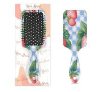 Spazzola districante per capelli bagnati e asciutti, pettine a cuscino d'aria a griglia blu fragola, per donne, uomini, ragazzi, ragazze, bambini, spazzola massaggiante per capelli ricci o lisci
