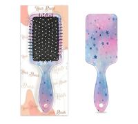 Spazzola districante per capelli bagnati e asciutti, pettine a cuscino d'aria arcobaleno con stelle brillanti per donne, uomini, ragazzi, ragazze, bambini, spazzola massaggiante per capelli ricci o