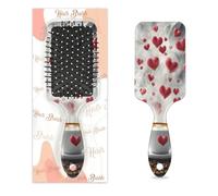 Spazzola districante per capelli bagnati e asciutti, tazza di caffè, chicchi di caffè, cuore a tema San Valentino, pettini a cuscino d'aria, per donne, uomini, ragazzi, ragazze, bambini, spazzola