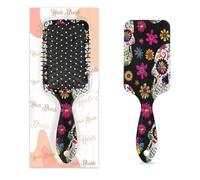 Spazzola districante per capelli bagnati e asciutti, teschio di zucchero, Halloween, scheletro, floreale, giorno dei morti, cuscino d'aria, pettini per donne, uomini, ragazzi, ragazze, bambini