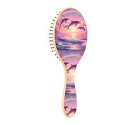 Spazzola districante per capelli bagnati, per tutti i tipi di capelli, setole morbide che scivolano attraverso i grovigli con facilità Rainbow Dolphin per capelli bagnati e asciutti