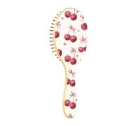 Spazzola districante per capelli bagnati, per tutti i tipi di capelli, setole morbide che scivolano attraverso i grovigli con facilità, coppia di fiocchi di ciliegia, per capelli bagnati e asciutti