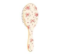 Spazzola districante per capelli bagnati, per tutti i tipi di capelli, setole morbide che scorrono attraverso i grovigli con facilità, fiocchi rosa, erba a cuore per capelli bagnati e asciutti