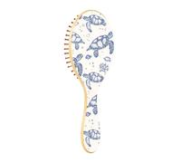 Spazzola districante per capelli bagnati, per tutti i tipi di capelli, setole morbide che scorrono attraverso i grovigli con facilità e linea di facilità, tartaruga blu, per capelli bagnati e asciutti