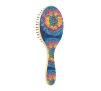 Spazzola districante per capelli bagnati, per tutti i tipi di capelli, setole morbide che scorrono attraverso i grovigli con facilità Tartaruga Tie Dye Mandala per capelli bagnati e asciutti