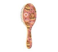 Spazzola districante per capelli bagnati, per tutti i tipi di capelli, setole morbide scivolano attraverso i grovigli con facilità, simpatiche capibara e hamburger per capelli bagnati e asciutti