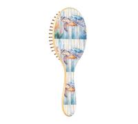 Spazzola districante per capelli bagnati, per tutti i tipi di capelli, setole morbide scivolano attraverso i grovigli con facilità acquerello, tartaruga marina che nuota a stella marina, per capelli