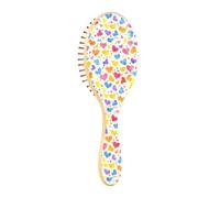 Spazzola districante per capelli bagnati, tutti i tipi di capelli, setole morbide scivolano attraverso i grovigli con facilità rosa, giallo, viola, amore, per capelli bagnati e asciutti