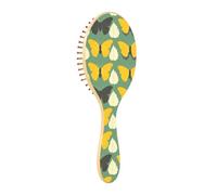 Spazzola districante per capelli bagnati, tutti i tipi di capelli, setole morbide scivolano attraverso i grovigli con facilità farfalla nera gialla per capelli bagnati e asciutti