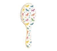 Spazzola districante per capelli bagnati, tutti i tipi di capelli, setole morbide scivolano attraverso i grovigli con facilità, motivo unicorno colorato per capelli bagnati e asciutti