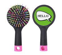Spazzola districante per capelli con scritta "Daily Language Chat Happy Greetings", Hello Salon