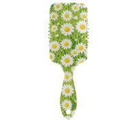 Spazzola districante per capelli, design a cuscino d'aria, margherita verde | Fori di ventilazione, setole lisce, delicate sul cuoio capelluto, per viaggi