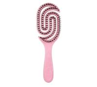 Spazzola districante per capelli ricci, setole in nylon, pettine per acconciature, spazzola per massaggio, design con sfiato cavo per districare delicatamente, finitura antistatica, uso quotidiano a