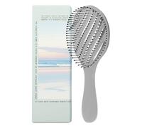 Spazzola districante per capelli ricci, spazzola curva per capelli bagnati/asciutti, massaggio del cuoio capelluto e asciugatura più rapida, struttura in ABS/nylon, tutti i tipi di capelli (naturale
