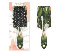 Spazzola districante per capelli unisex, spazzola flessibile con setole morbide (cigno erba)