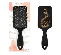 Spazzola districante per capelli unisex, spazzola flessibile con setole morbide (stampa con note musicali artistiche)