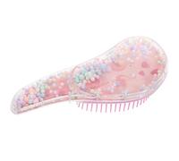 Spazzola Districante per Chioma Ragazzo Ragazza, Portatile, Cartone Rosa | Plastica e Silicone, Delicata Sul Cuoio Capelluto Sensibile, per Ricci e Uso Dopo la Doccia