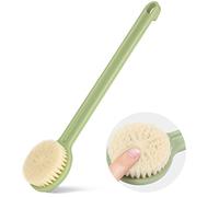 Spazzola doccia con setole morbide, manico lungo posteriore Bcrubber per doccia, esfoliante per il bagno o la spazzolatura a secco, per uomini donne anziane