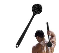 Spazzola doccia - Foratore corpo a manico lungo | Spazzola per pelle esfoliante con setole e sode per pelle umida o secca, scrub anti-germoglio per massaggi, rimozione della pelle m