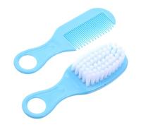 Spazzola e Pettine Massaggio Set Ragazzo Ragazza Blu | Pp Tpe, Accessori Inclusi Pettine e Spazzola, per Ragazzo Ragazza Appena Nati e Lattanti