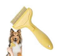 Spazzola e pettine per cani e gatti | Pettine con plettri in acciaio e massaggiatore, per cani e gatti a pelo lungo, per cuccioli, gatti, capelli e lunghi bagni, salone,