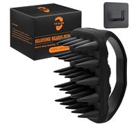 Spazzola ed esfoliante per barba in silicone, pulisce profondamente, massaggia la barba, manico antiscivolo e setole morbide e resistenti