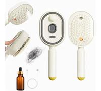 Spazzola Elettrica a Vapore per Capelli, 2 Pezzi Piastra Vapore Capelli Massaggio Cuscino D'aria con Spray & Olio, 2026 Nuova Spazzola Lisciante Massaggio Cuoio Capelluto per Donne Ricci Spessi